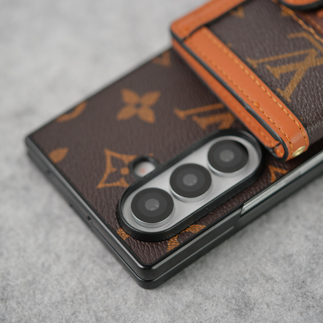 Samsung Galaxy Z Fold 7 Luxury Brand Cardholder Crossbody Sling Strap Case