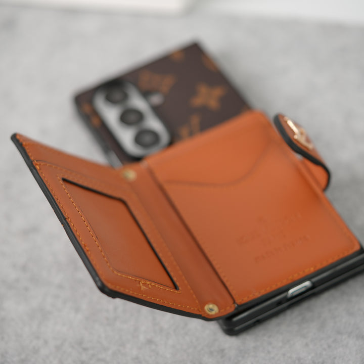 Samsung Galaxy Z Fold 7 Luxury Brand Cardholder Crossbody Sling Strap Case