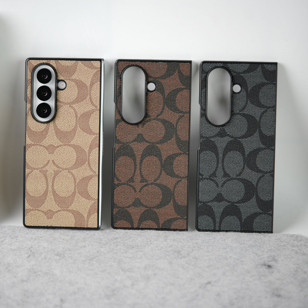 Samsung Galaxy Z Fold 7 Luxury CC Brand PU Leather Design Case Cover