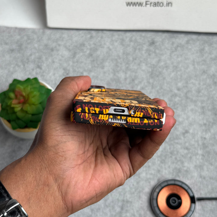 Samsung Galaxy Z Fold Series Carbon Fiber Texture Tiger Lion Design Hard Pc MagSafe Case Cover