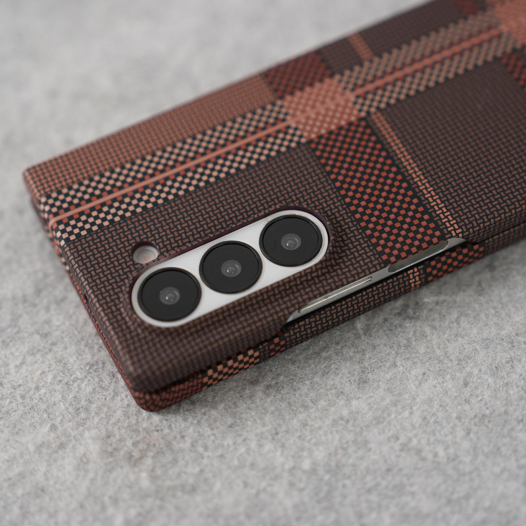 Samsung Galaxy Z fold 6 Carbon Fiber Texture Aramid Design Hard Pc MagSafe Case Cover