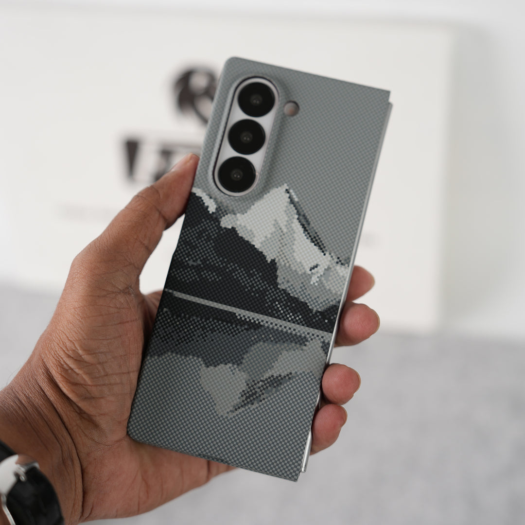 Samsung Galaxy Z fold 6 Carbon Fiber Texture Aramid Design Hard Pc MagSafe Case Cover
