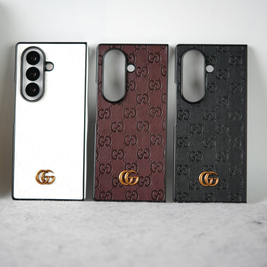 Samsung Galaxy Z fold 7 Luxury GG Fashion Leather Brand Case Cover