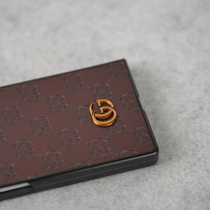 Samsung Galaxy Z fold 7 Luxury GG Fashion Leather Brand Case Cover