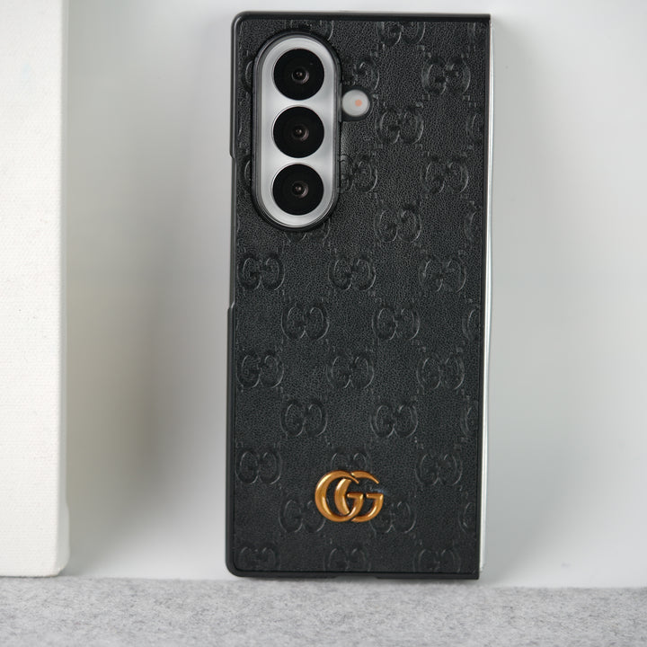 Samsung Galaxy Z fold 7 Luxury GG Fashion Leather Brand Case Cover