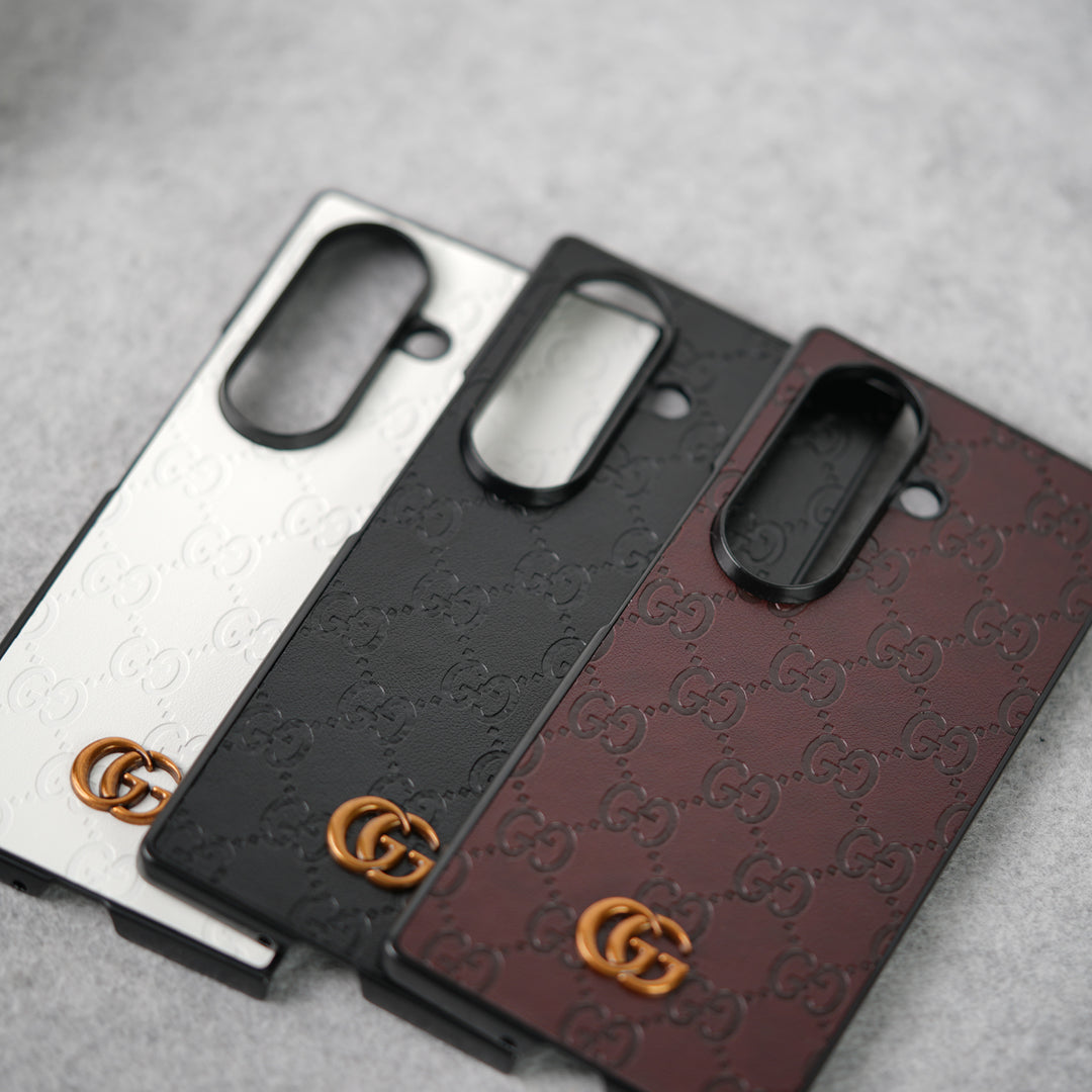 Samsung Galaxy Z fold 7 Luxury GG Fashion Leather Brand Case Cover