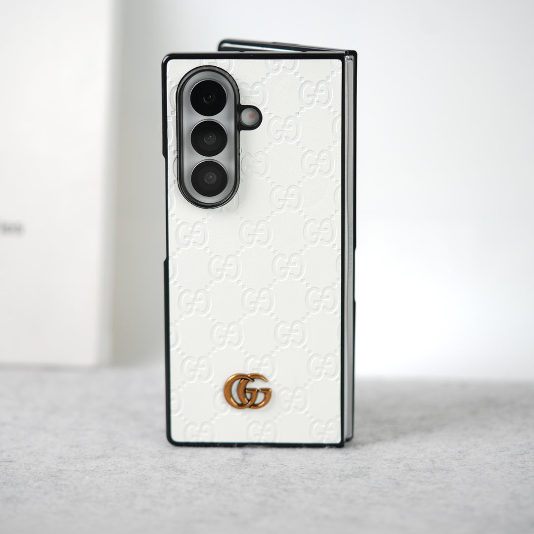 Samsung Galaxy Z fold 7 Luxury GG Fashion Leather Brand Case Cover