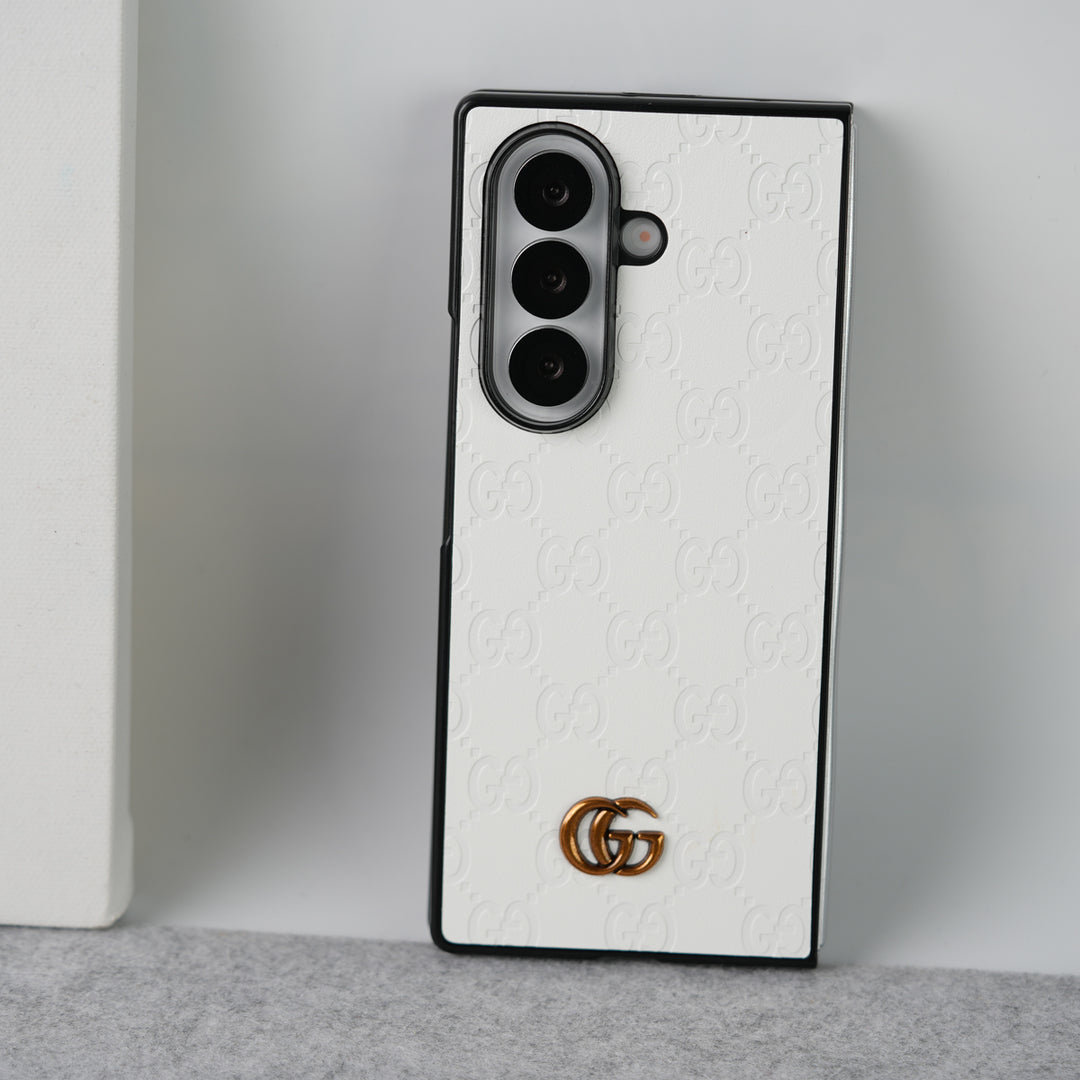 Samsung Galaxy Z fold 7 Luxury GG Fashion Leather Brand Case Cover