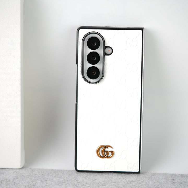 Samsung Galaxy Z fold 7 Luxury GG Fashion Leather Brand Case Cover