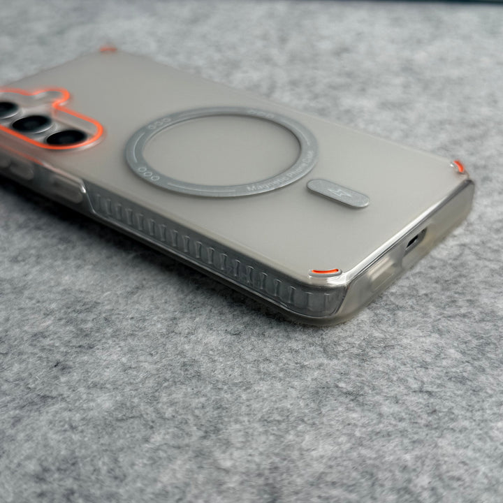 Samsung Galaxy S24 Metallic Shine Armor Double Layer MagSafe Cover