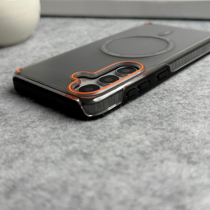 Samsung Galaxy S24 Metallic Shine Armor Double Layer MagSafe Cover