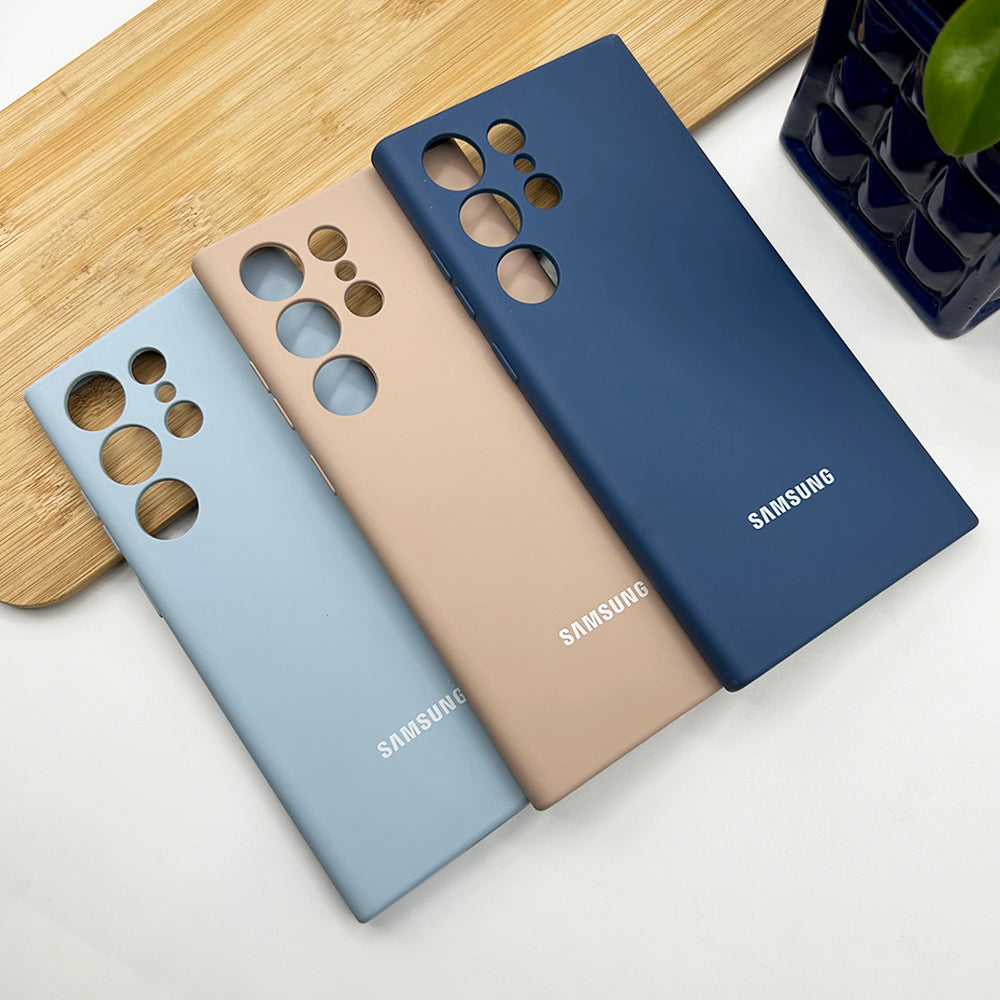 Samsung S23 Ultra Liquid Silicone Case Cover Dark Blue