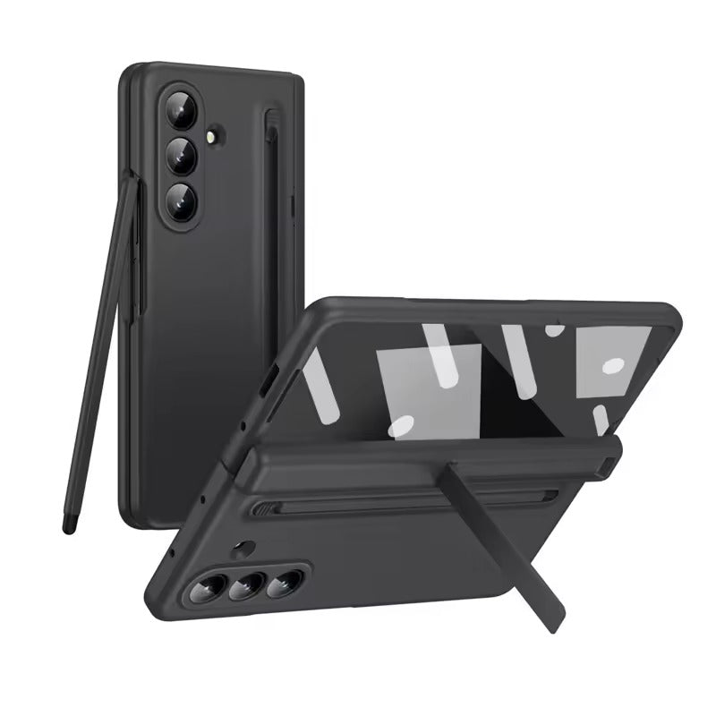 Galaxy Z Fold 7 ELVEV Hinge Protection Kickstand+Screen Protector Stylus Pen Folding Case Cover