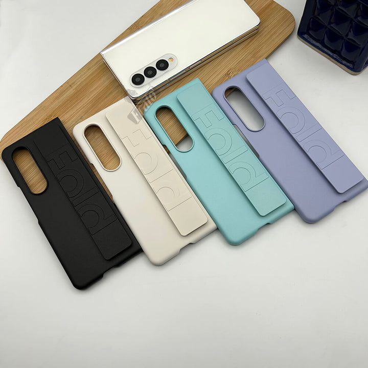 Samsung Galaxy Fold 4 Silk Hard Shell Strap Holder Case