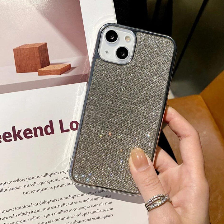 iPhone 15 Series Luxury Sliver Diamond Case Cover