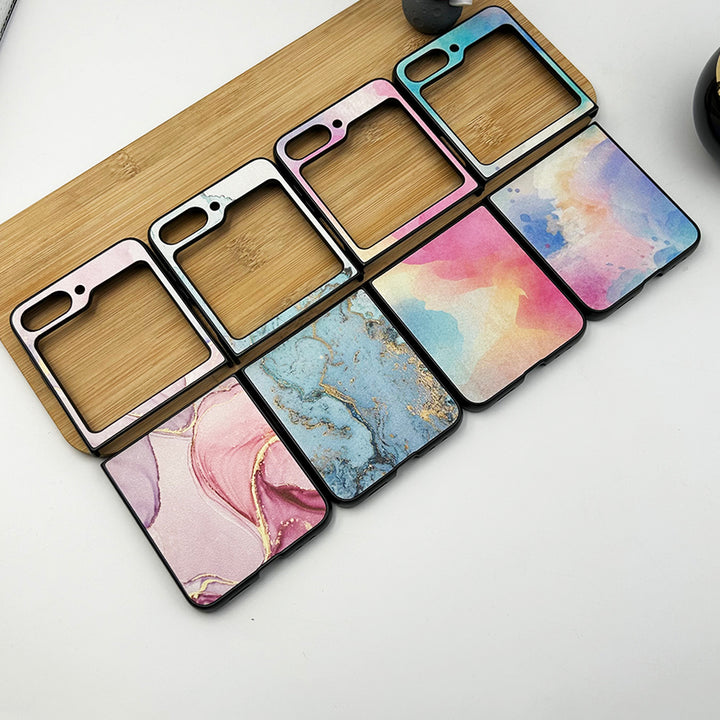 Samsung Galaxy Z Flip 5 Luxury Abstract Watercolor Splatter Design Case Cover