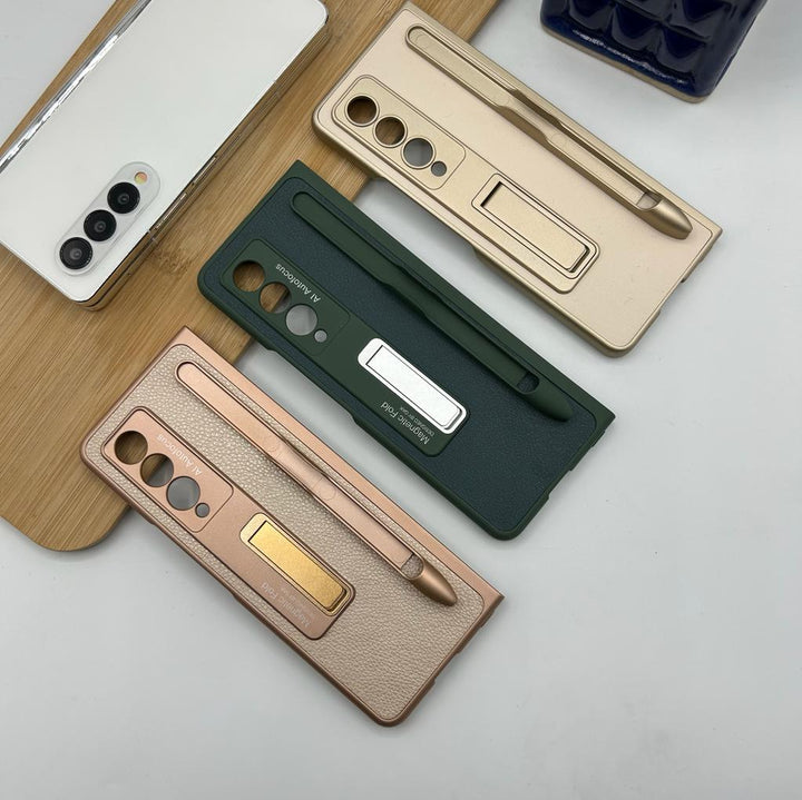 Samsung Galaxy Z Fold 4 Case with S-Pen Leather Pocket