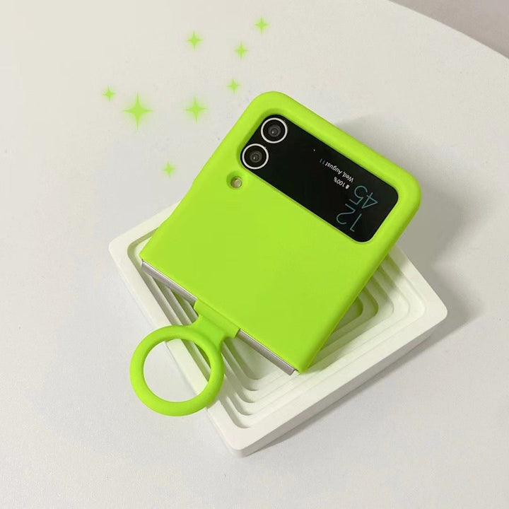 Samsung Galaxy Z Flip 4 Silicone Case Cover ( Neon Green )