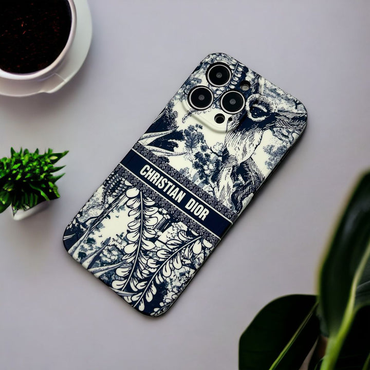 iPhone Luxury CD Floral Pattern Camera Protection Case Cover