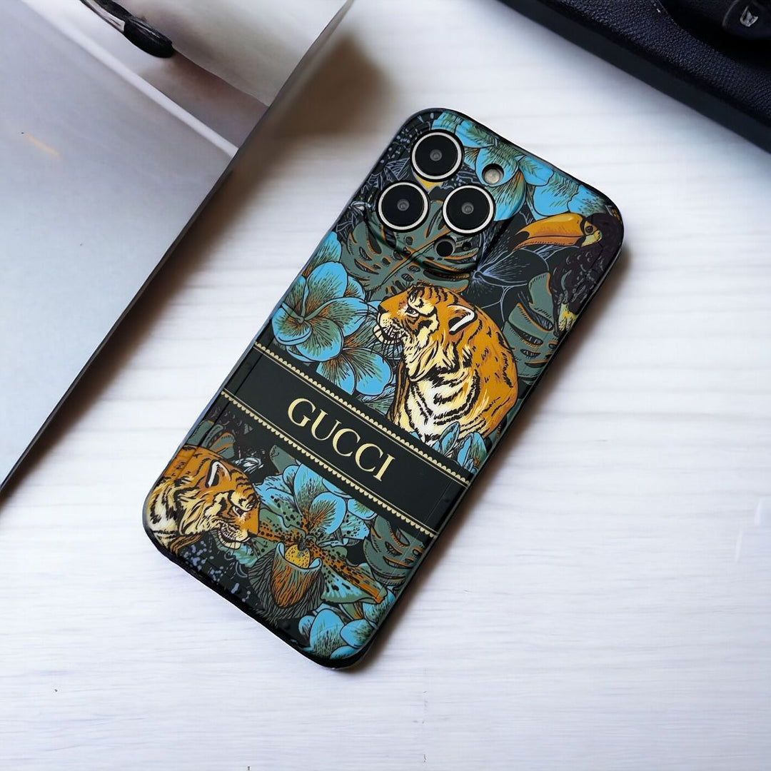 iPhone Luxury GG Tiger Design Camera Protection Case Cover