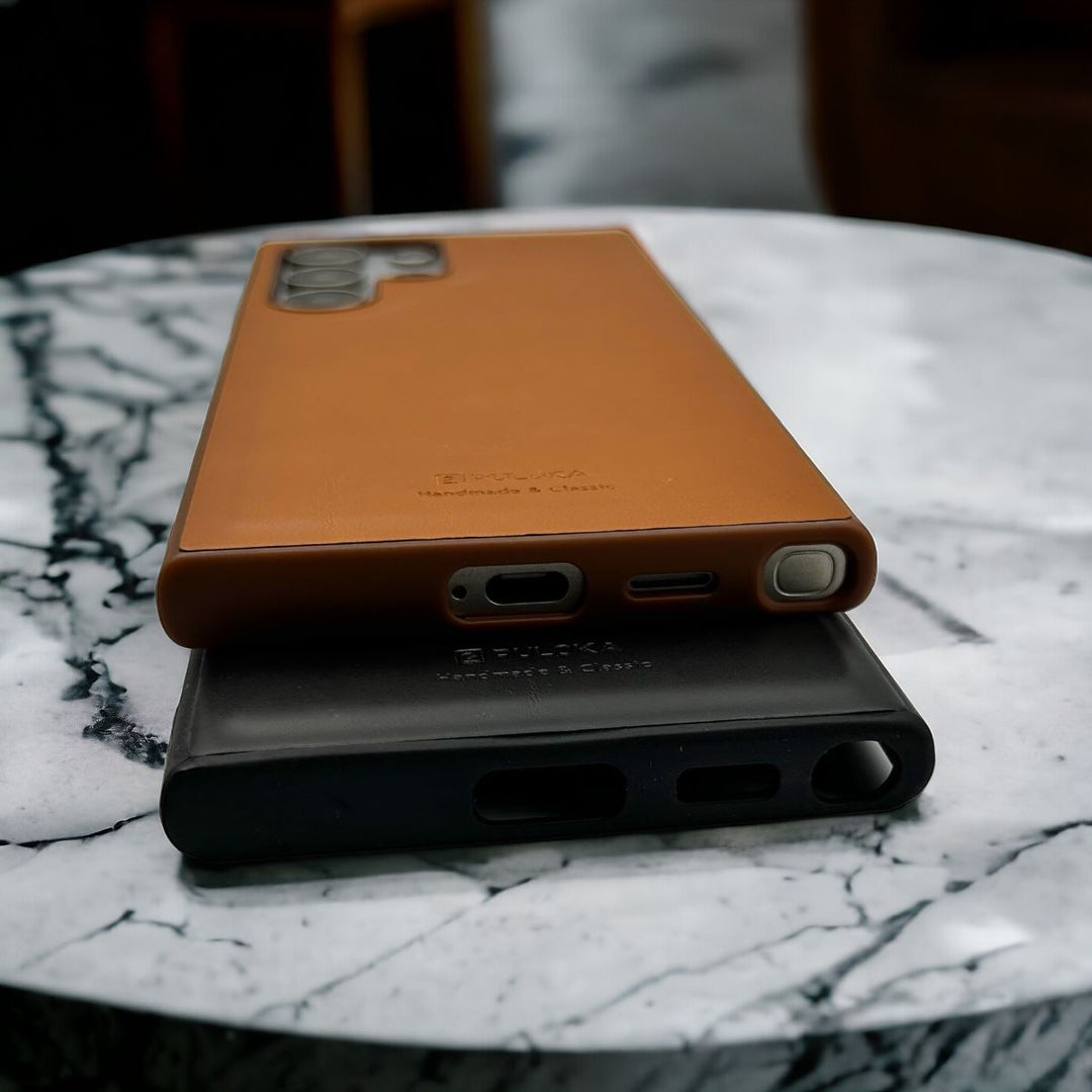 Samsung Galaxy S23 Ultra PU Leather Thin Case Cover Minimalistic Design