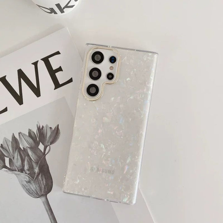 Samsung Galaxy S25 Ultra Glitter Shell Pattern Case Cover