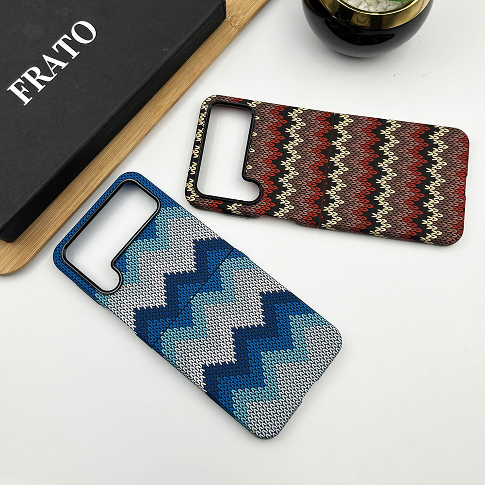 Samsung Galaxy Z Flip 4 Woolen Texture Pattern Case Cover