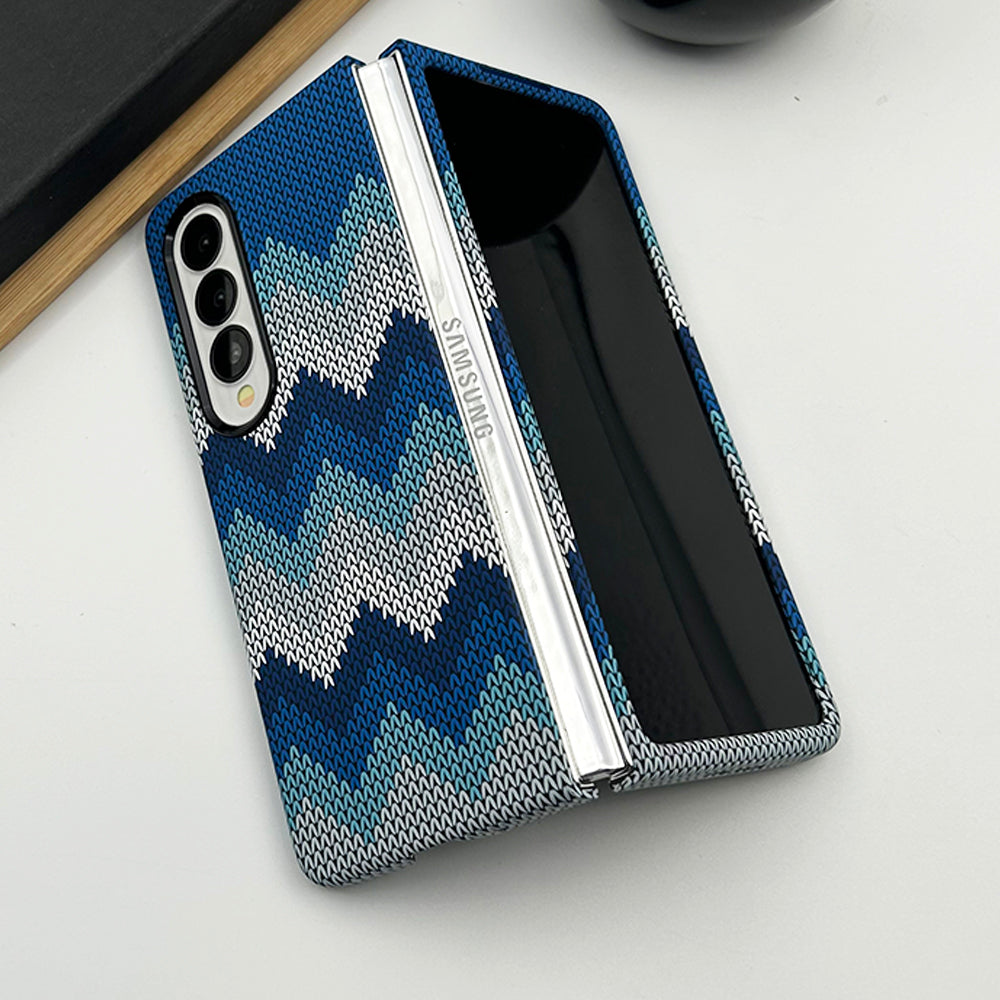 Samsung Galaxy Z Fold 4 Woolen Texture Pattern Case Cover