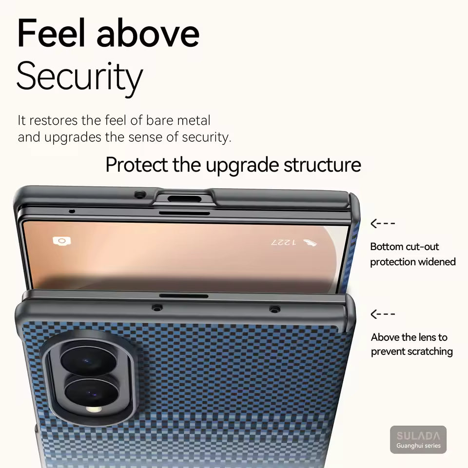Woven Sunset Moonrise Texture Leather Back Case For Samsung Galaxy Z Fold 8 | Magnetic Ring
