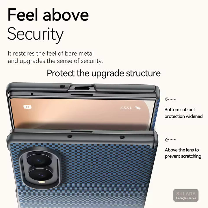 Woven Sunset Moonrise Texture Leather Back Case For Samsung Galaxy Z Fold 8 | Magnetic Ring