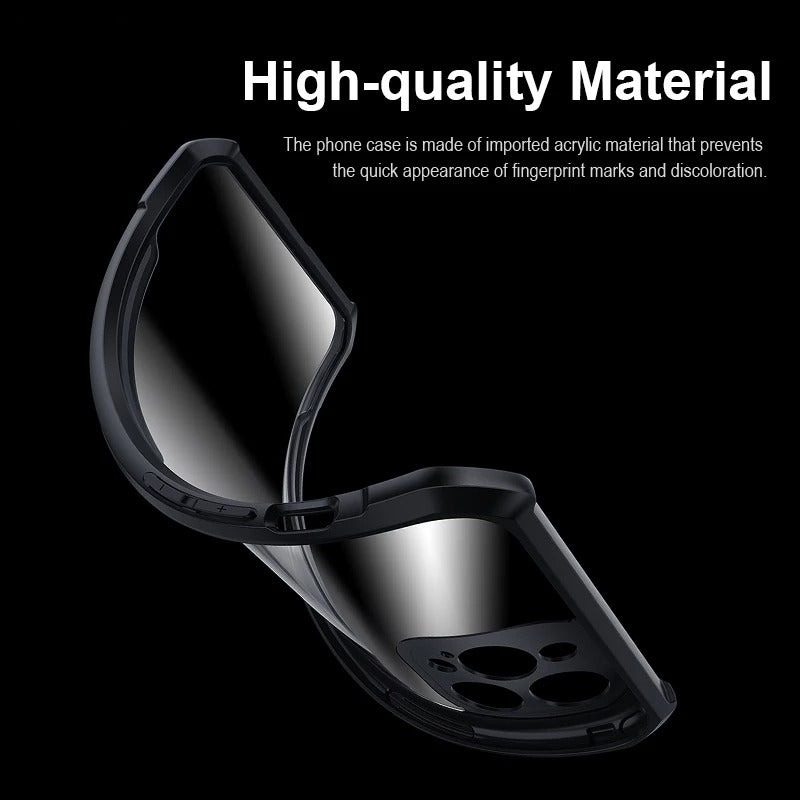 iPhone 15 Series Shockproof Airbags Bumper Transparent Back Cover (Natural Titanium)