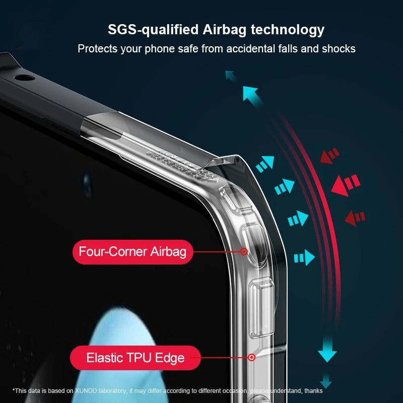 Samsung Galaxy Z Flip 5 Airbags Bumper Transparent Back Case Cover(Black)