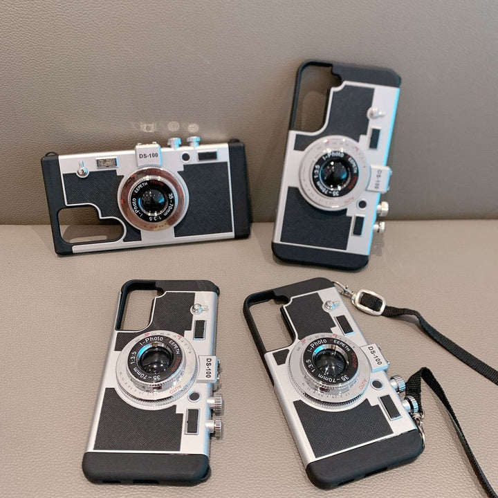 Samsung S23 Ultra 3D Retro Vintage Camera Case Cover