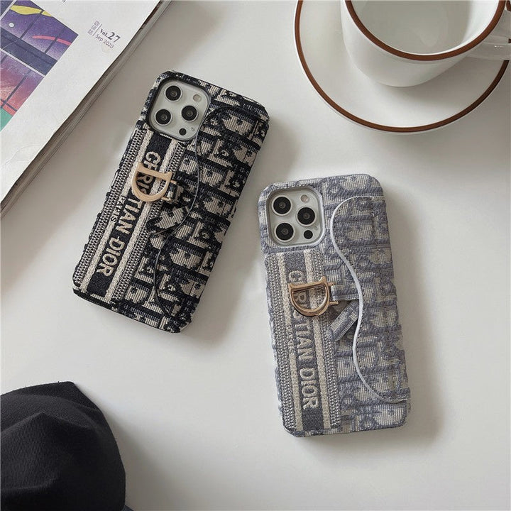 iPhone 15 Series luxury Brand CD Card Holder Case Cover