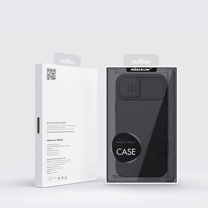iPhone 15 Pro Max Nillkin CamShield Silky Silicone Case Cover (Black)