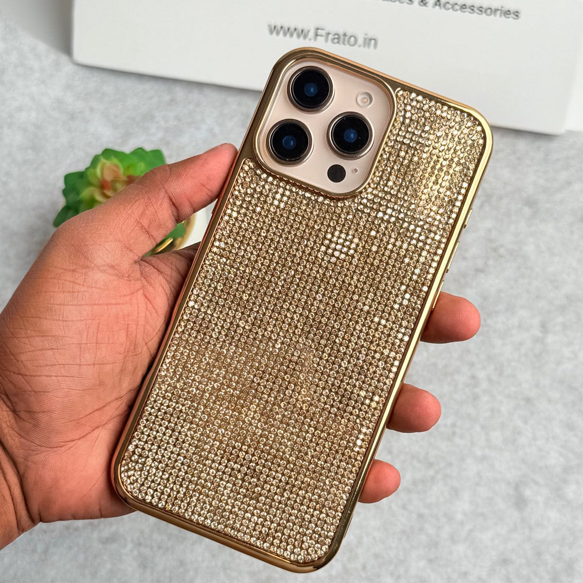 iPhone 16 Series Luxury Diamond Stone Phone Case Cover – FRATO