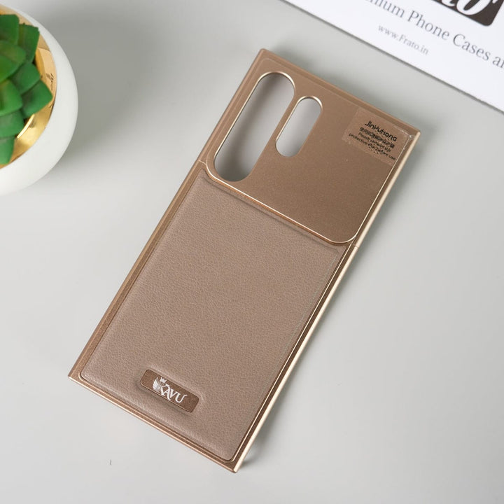 FRATO Aeroflex Metal Desert Samsung Galaxy S25 Ultra Premium Metallic AeroFLex Aluminium Leather Case