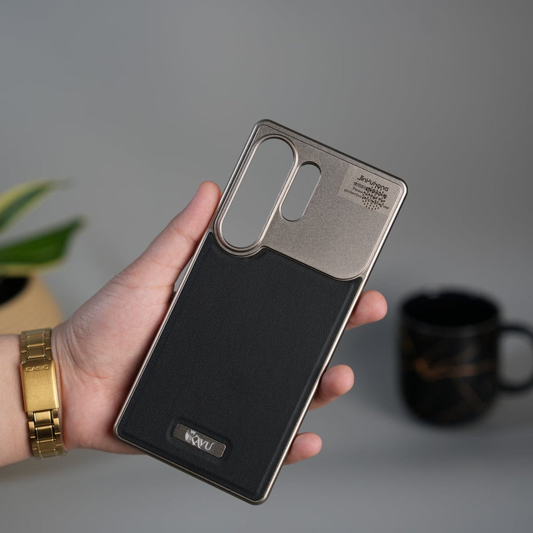 FRATO Aeroflex Metal Galaxy S26 Ultra / Black Samsung Galaxy Ultra Series Premium Metallic AeroFLex Aluminium Leather Case
