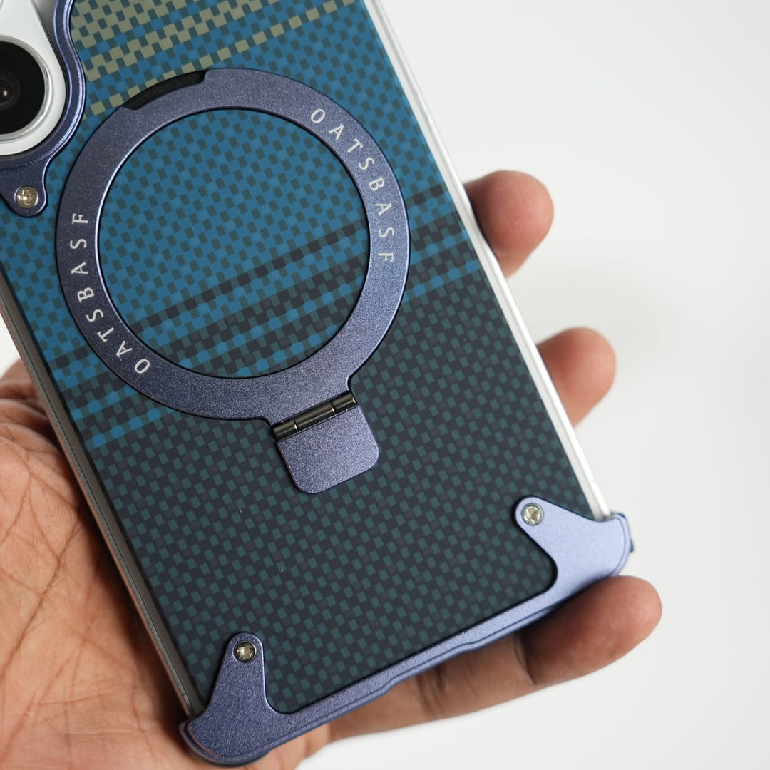 FRATO Aeroflex Metal Galaxy S26 Ultra Premium Aramid Fiber Texture Frameless Metal Kickstand Case
