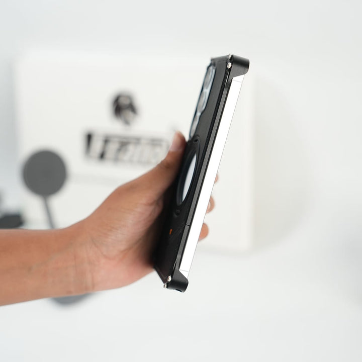 FRATO Aeroflex Metal Galaxy S26 Ultra Premium Leather Aluminium Metal Snap On Rotating Stand case