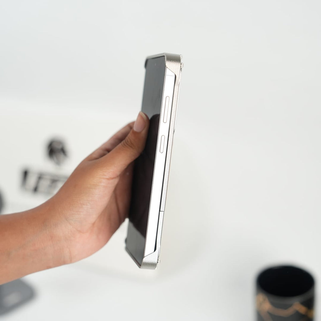 FRATO Aeroflex Metal Galaxy S26 Ultra Premium Leather Aluminium Metal Snap On Rotating Stand case