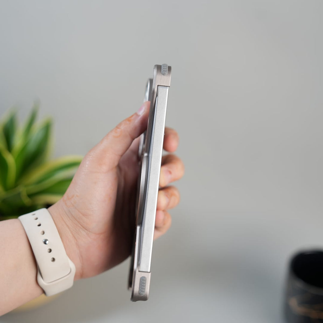 FRATO Aeroflex Metal Galaxy S26 Ultra X Shape Aluminum Metal Rotating Kickstand Frameless Design Magsafe Case