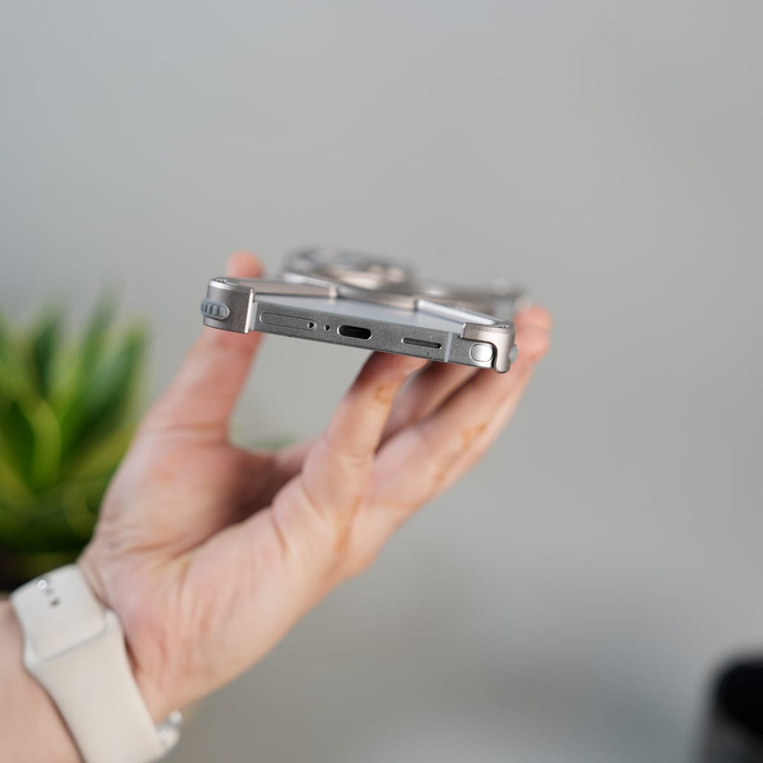 FRATO Aeroflex Metal Galaxy S26 Ultra X Shape Aluminum Metal Rotating Kickstand Frameless Design Magsafe Case