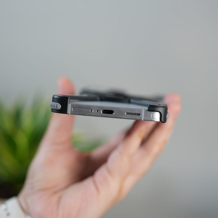 FRATO Aeroflex Metal Galaxy S26 Ultra X Shape Aluminum Metal Rotating Kickstand Frameless Design Magsafe Case
