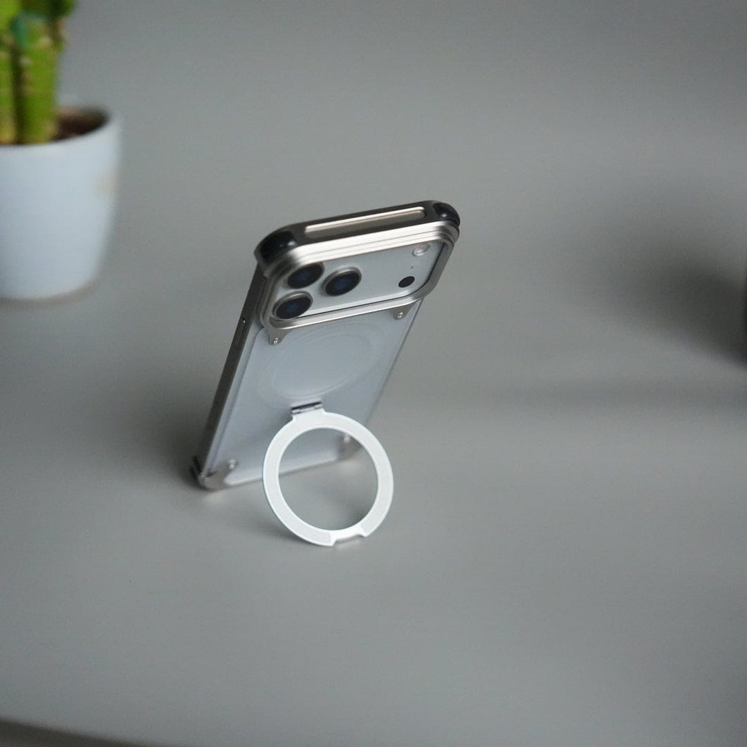 FRATO Aeroflex Metal iPhone 17 Pro Max Frosted Frameless Metal Kickstand Case