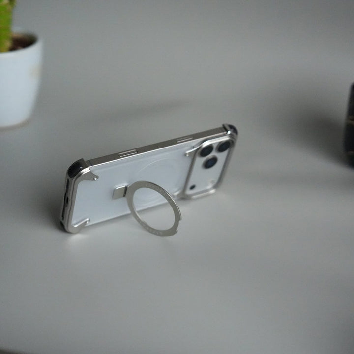 FRATO Aeroflex Metal iPhone 17 Pro Max Frosted Frameless Metal Kickstand Case
