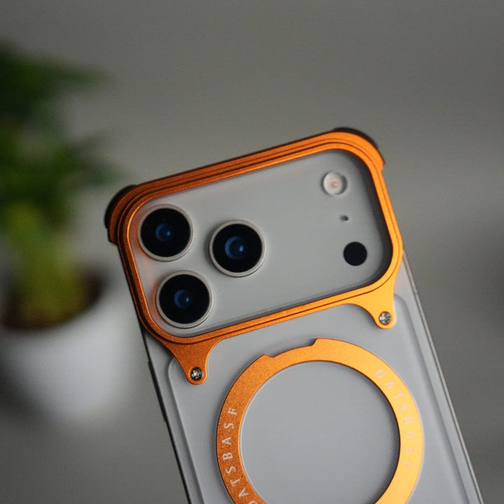 FRATO Aeroflex Metal iPhone 17 Pro Max Frosted Frameless Metal Kickstand Case