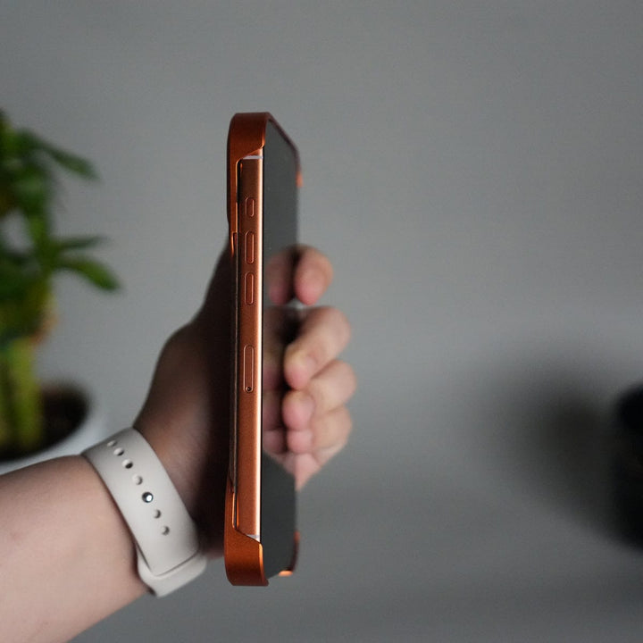 FRATO Aeroflex Metal iPhone 17 Series Frameless Wooden Aluminium Case | Premium Metal Rotating Stand | Shockproof Luxury Wood Back Cover