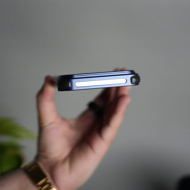 FRATO Aeroflex Metal iPhone 17 Series Frosted Frameless Metal Kickstand Case | BLUE