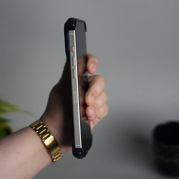 FRATO Aeroflex Metal iPhone 17 Series Frosted Frameless Metal Kickstand Case | BLUE